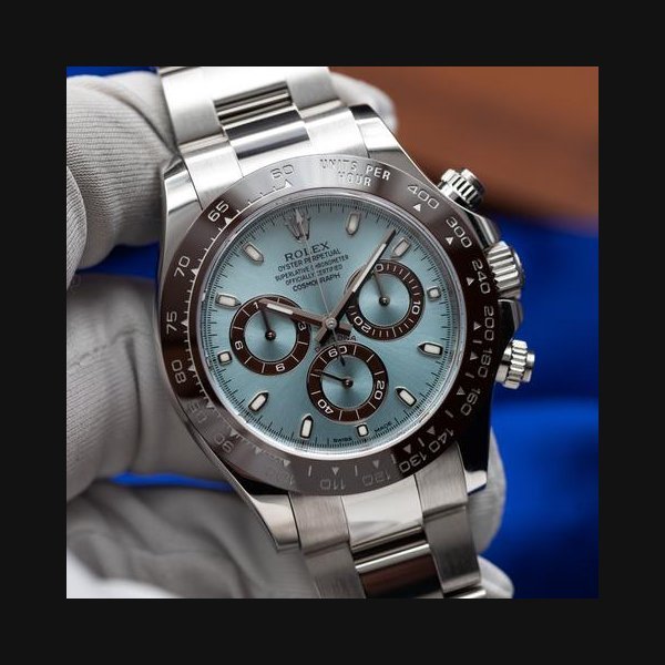 Rolex Rolex DaytonaCosmograph Daytona Platinum IN STOCK Platinum Daytona “Platona” Ice Blue Dial Brown Beze