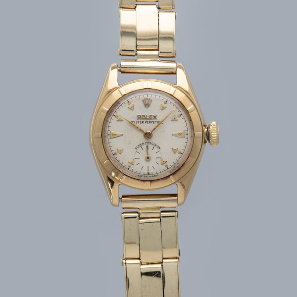 Rolex Oyster Perpetual 5003 Ladies Bubbleback 18k YG with 14k Oyster Bracelet