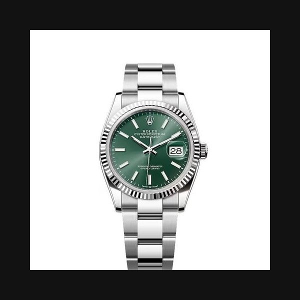 Rolex Rolex Datejust36 Mint Green Index Dial Stainless Steel Fluted Bezel Oyster Bracelet