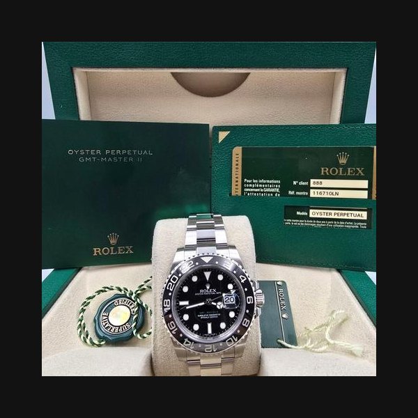 Rolex Rolex GMT-Master II2013 FULL SET GMT Master II 116710LN Steel Ceramic