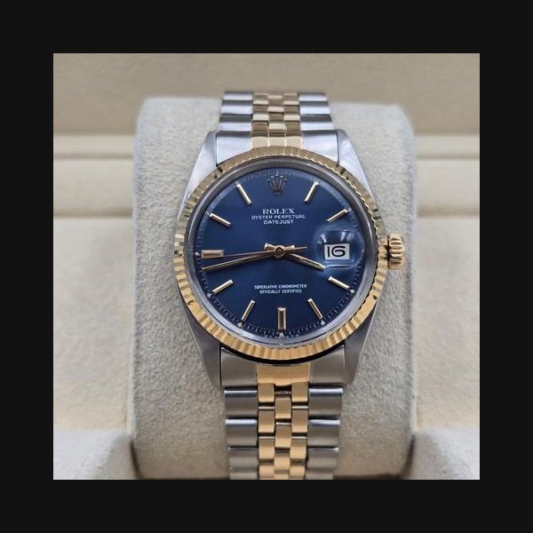 Rolex DatejustTwo-Tone 18K Gold Factory Blue Dial 36mm 1601