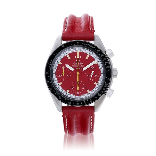 Omega Reference 3810.61.41 Speedmaster Reduced 'Schumacher', A stainless steel chronograph wristwatch, Circa 1996