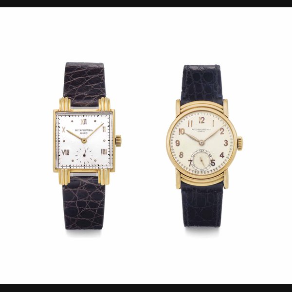 Patek Philippe. A Lot of Two 18k Gold Wristwatches BOTH SIGNED PATEK PHILIPPE & CO., GENEVE, THE FIRST REF. 1567, MOVEMENT NO. 950'549, CASE NO. 642'327, MANUFACTURED IN 1946, THE SECOND REF. 540, MOVEMENT NO. 828'576, CASE NO. 295'547, MANUFACTURED IN 1938