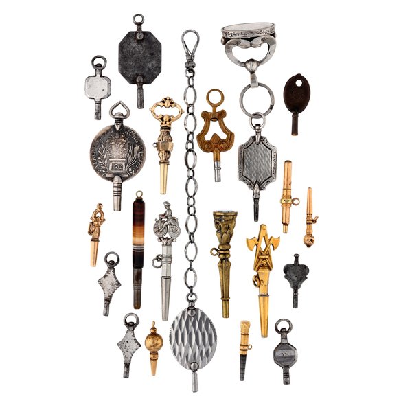 Various A GROUP OF 21 MIXED METAL KEYS 19TH CENTURY