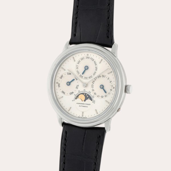 Audemars Piguet Reference 25548PT | A platinum perpetual calendar wristwatch with moon phases | Circa 1985 · 25548PT