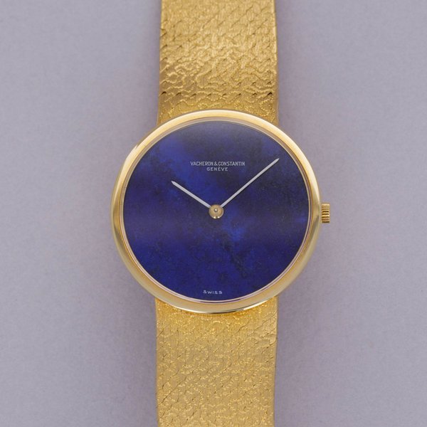Vacheron Constantin VACHERON CONSTANTIN 7291 P MANUAL WIND INTEGRATED BRACELET LAPIS DIAL 18K YG