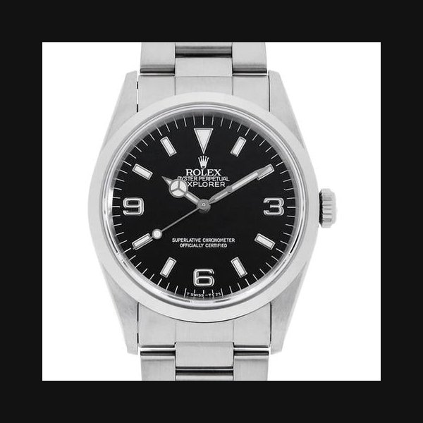 Rolex Rolex ExplorerI 14270 black All tritium single buckle XNumber USED mens, Price & Market Data