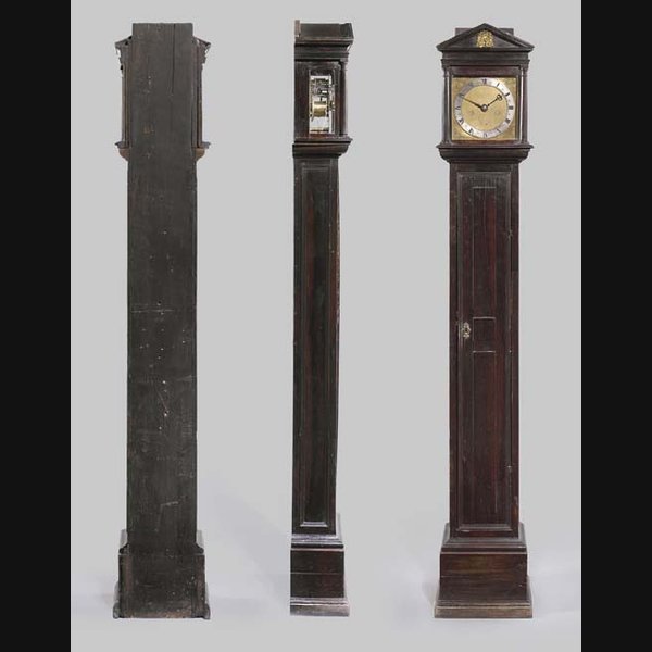 A rare Charles II ebonised pearwood architectural longcase clock EDWARD EAST, LONDON. CIRCA 1665/70