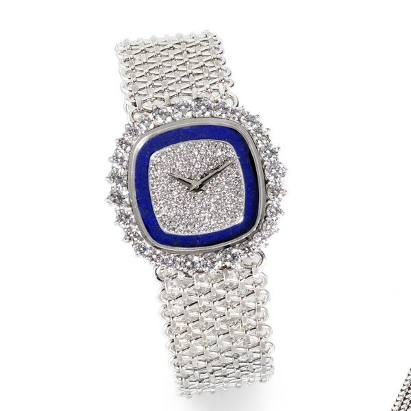 Patek Philippe Patek Philippe. A lady's 18ct white gold and diamond set manual wind bracelet watch with lapis lazuli dial Ref:4273/1, Case No.2775128, Movement No.1397324, Circa 1978 · 4273/1