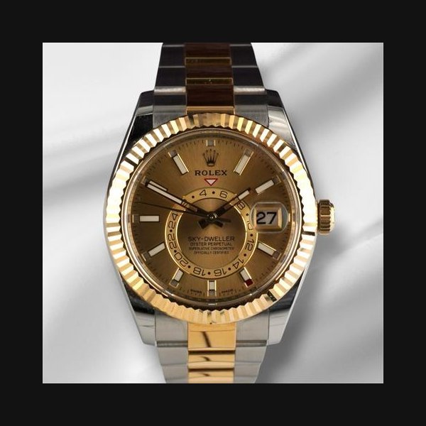 Rolex Rolex Sky-Dweller42mm 18K YG / Steel Gold Dial Oyster Men's Watch 326933