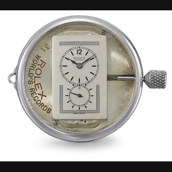 Rolex ROLEX. A VERY RARE CHROME-ENCASED DISPLAY MOVEMENT SIGNED ROLEX, PRINCE, 31 WORLD RECORDS, ULTRA PRIMA, CIRCA 1935, Price & Market Data