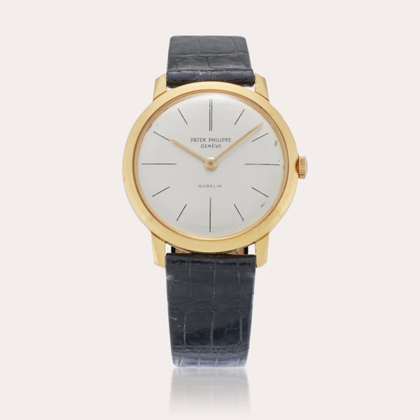 Patek Philippe Reference 2593 Calatrava | Retailed by Gübelin: A yellow gold wristwatch, Circa 1958