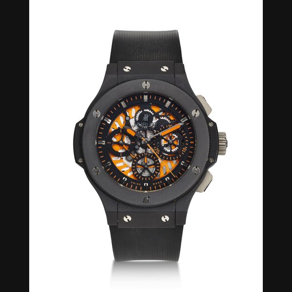 HUBLOT, REF. 310.C1.1190.RX.AB010, BIG BANG AERO BANG, A LIMITED EDITION CERAMIC AND TITANIUM CHRONOGRAPH WRISTWATCH WITH DATE, NUMBERED 238 OUT OF 500 EXAMPLES