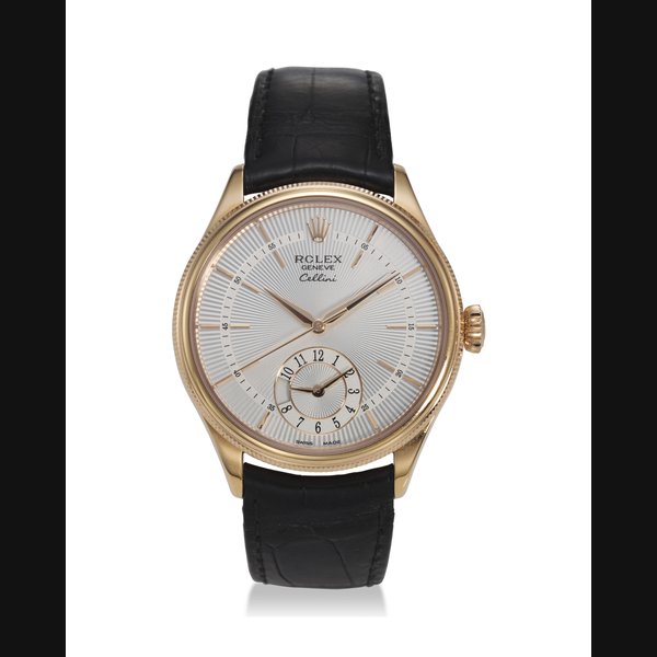 ROLEX, REF. 50525, CELLINI, AN 18K ROSE GOLD DUAL TIME WRISTWATCH WITH DAY NIGHT INDICATOR