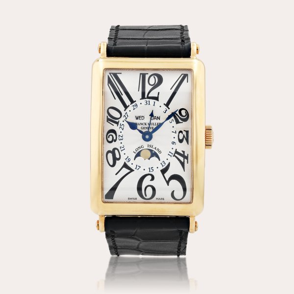 Franck Muller Long Island, reference 1200 MC L    Montre bracelet en or rose avec triple calendrier et phases de lune |  Pink gold triple calendar wristwatch with moon phases    Vers 2002 |  Circa 2002