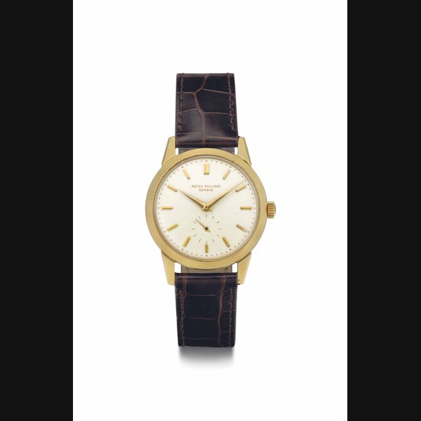 Patek Philippe. A Fine and Rare 18k Gold Wristwatch with Enamel Dial SIGNED PATEK PHILIPPE, GENÈVE, REF. 2577, MOVEMENT NO. 748'770, CASE NO. 699'561, MANUFACTURED IN 1958
