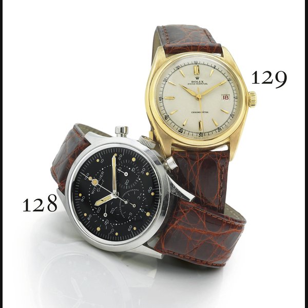 ROLEX. AN 18K GOLD AUTOMATIC WRISTWATCH WITH CENTER SECONDS AND DATE SIGNED ROLEX, OYSTER PERPETUAL, CHRONOMÈTRE, MOVEMENT NO. G37123, CASE NO. 518872, REF. 4467, CIRCA 1948