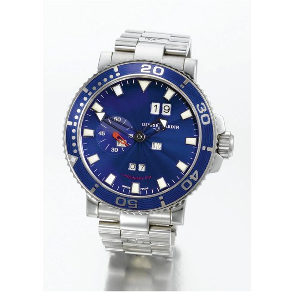 Ulysse Nardin a stainless steel limited edition automatic perpetual calendar wristwatch
Circa 2000 ref 333-77 marine perpetual No 160/500 · 333.77