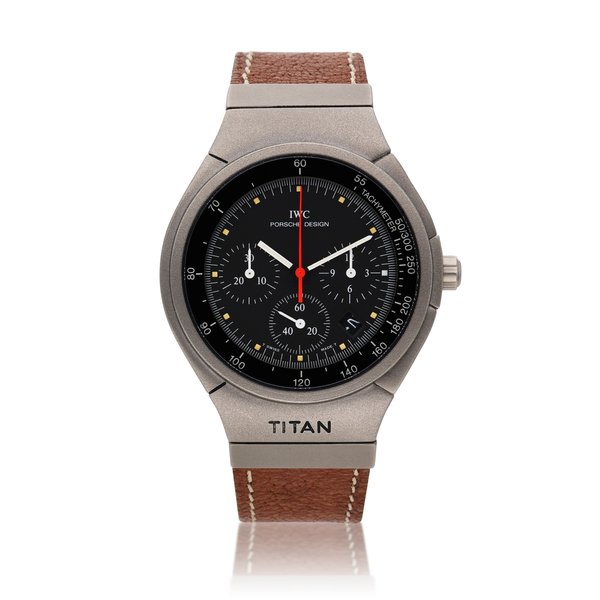 IWC Reference 3732 Porsche Design Titan | A titanium chronograph  wristwatch with date, Circa 1980