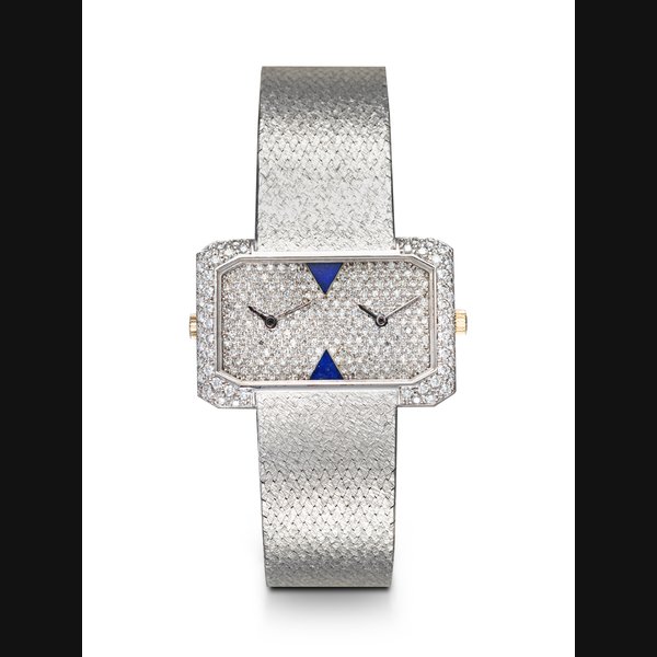 PATEK PHILIPPE REF. 4404/3, A VERY RARE WHITE GOLD, DIAMOND AND LAPIS LAZULI-SET DUAL TIME WRISTWATCH CASE NUMBER: 2’769’836