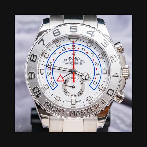 Rolex Rolex Yacht-Master II44 mm White Gold $48K MSRP Mercedes Hands White Dial Bracelet
