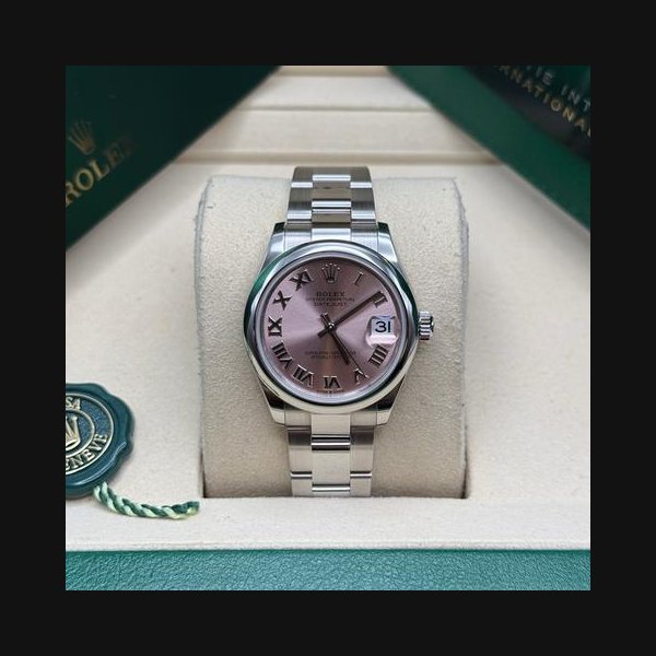 Rolex Rolex Datejust31 NEW 2026 Pink Roman Dial Stainless Steel Smooth Bezel Oyster Bracelet