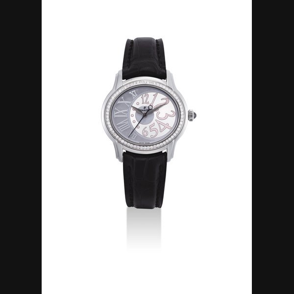 Audemars Piguet AUDEMARS PIGUET. A LADY'S STAINLESS STEEL AND DIAMOND-SET OVAL AUTOMATIC WRISTWATCH WITH SWEEP CENTRE SECONDS SIGNED AUDEMARS PIGUET, MILLENARY MODEL, MOVEMENT NO. 627'298, CASE NO. F88214, CIRCA 2008