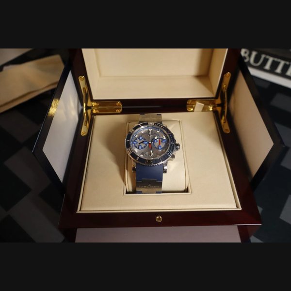 Ulysse Nardin Marine Diver rare color! 3/91! ALL PAPERS/BOXES, GREAT condition! Ref. 8003-102-3/91