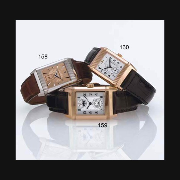 Jaeger-LeCoultre. A Limited Edition 18k Pink Gold Rectangular Reversible Wristwatch with Date and Power Reserve SIGNED JAEGER-LECOULTRE, "REVERSO", NO. 025/500, REF. 270.2.64, CIRCA 1993