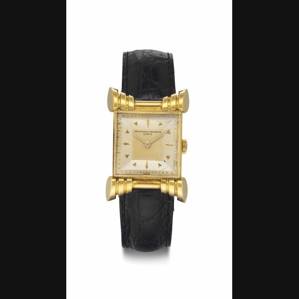 Vacheron Constantin Vacheron Constantin. A Fine 18k Gold Wristwatch with Unusual Lugs SIGNED VACHERON & CONSTANTIN, GENEVE, REF. 4695, MOVEMENT NO. 502'176, CASE NO. 332'267, MANUFACTURED IN 1952