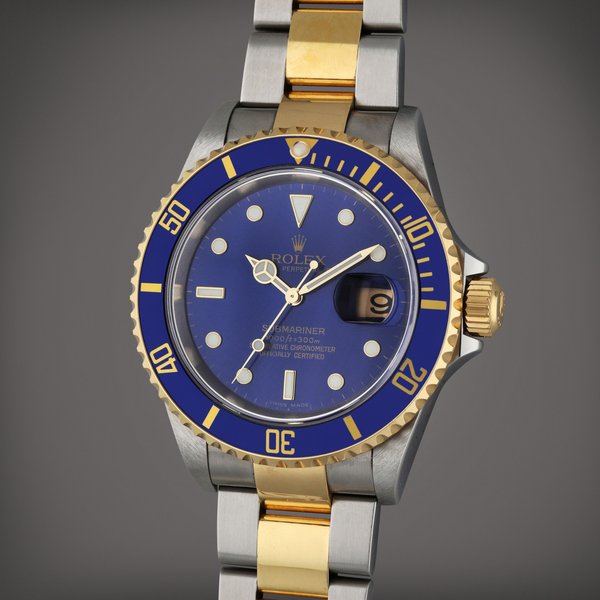 Rolex Reference 16613 T Submariner | A yellow gold and stainless steel automatic wristwatch with date and bracelet, Circa 2008 · 16613