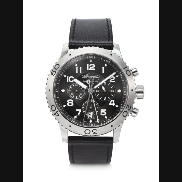 BREGUET, STAINLESS STEEL CHRONOGRAPH 'TYPE XXI' WITH DATE, REF. 3810ST929ZU