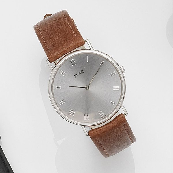 Piaget. An 18k white gold manual wind wristwatch Ref:9065, Case No.520739, Movement No.899489, Circa 1990