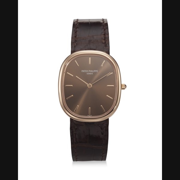 PATEK PHILIPPE, REF. 3738/100R-001, GOLDEN ELLIPSE, A FINE 18K ROSE GOLD OVAL-SHAPED WRISTWATCH