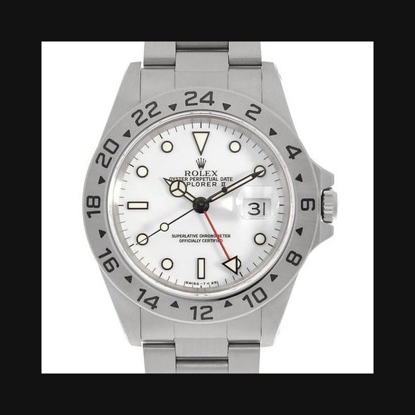 Rolex Rolex Explorer II16570 white all tritium UNumber USED mens
