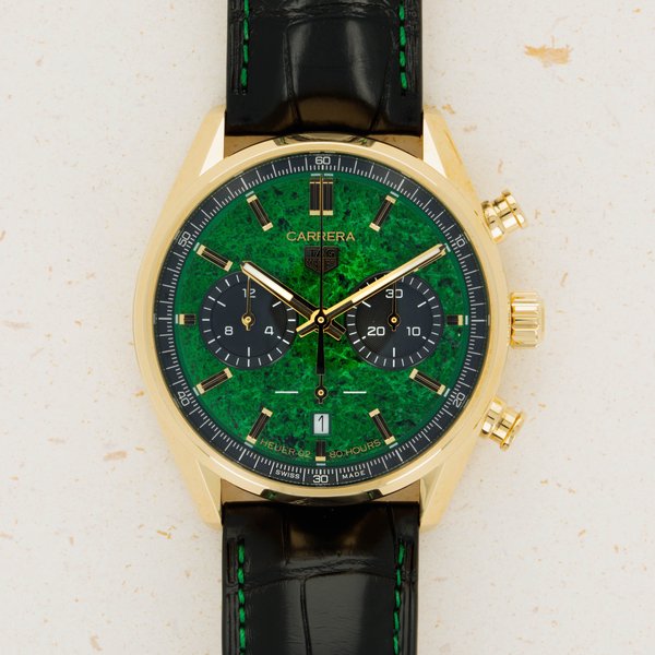 Tag Heuer TAG Heuer Carrera Cortina 50th Anniversary 18k YG Jade-Albite Dial WQJ0617 · WQJ0617
