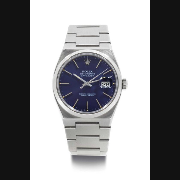 Rolex Rolex. A Stainless Steel Wristwatch With Date, Center Seconds And Bracelet SIGNED ROLEX, OYSTERQUARTZ, DATEJUST, REF. 17000, CASE NO. 5'809'918, CIRCA 1979 · 17000