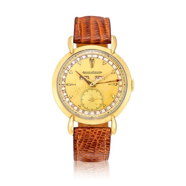 Jaeger-LeCoultre Triple Date Calendar | A yellow gold triple calendar wristwatch, Circa 1940 | 積家 Triple Date Calendar | 黃金全日曆腕錶，約1940年製