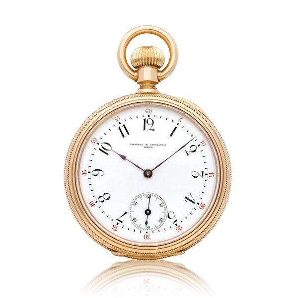 Vacheron Constantin A pink gold openface keyless watch with enamel dial, Circa 1880 | 江詩丹頓 粉紅金懷錶，備琺瑯錶盤，約1880年製