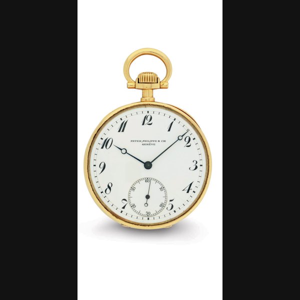 PATEK PHILIPPE. AN 18K GOLD OPENFACE KEYLESS LEVER POCKET WATCH WITH BREGUET NUMERALS SIGNED PATEK PHILIPPE & CIE, GENEVE, MOVEMENT NO. 115555, CASE NO. 227469, MANUFACTURED IN 1901