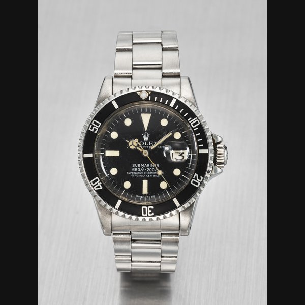 ROLEX. AN ATTRACTIVE STAINLESS STEEL AUTOMATIC WRISTWATCH WITH SWEEP CENTRE SECONDS, DATE AND BRACELET SIGNED ROLEX, SUBMARINER MODEL, REF. 1680, CASE NO. 5'447'195, CIRCA 1978
