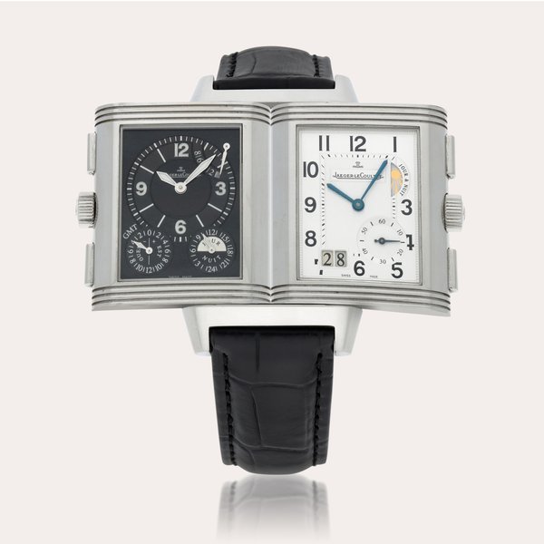 Jaeger-LeCoultre Reverso Grande GMT, Reference 240.8.18 | A stainless steel dual time zone wristwatch with digital date display, GMT, dual day/night, 24-hour and power reserve indication | Circa 2007 · 240.8.18