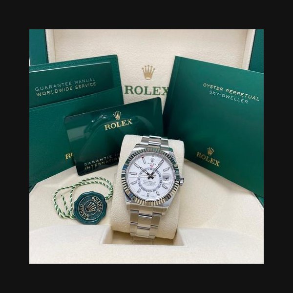 Rolex Rolex Sky-DwellerUNWORN 326934 Sky-Dweller White Dial Stainless Steel 42mm Oyster Bracelet