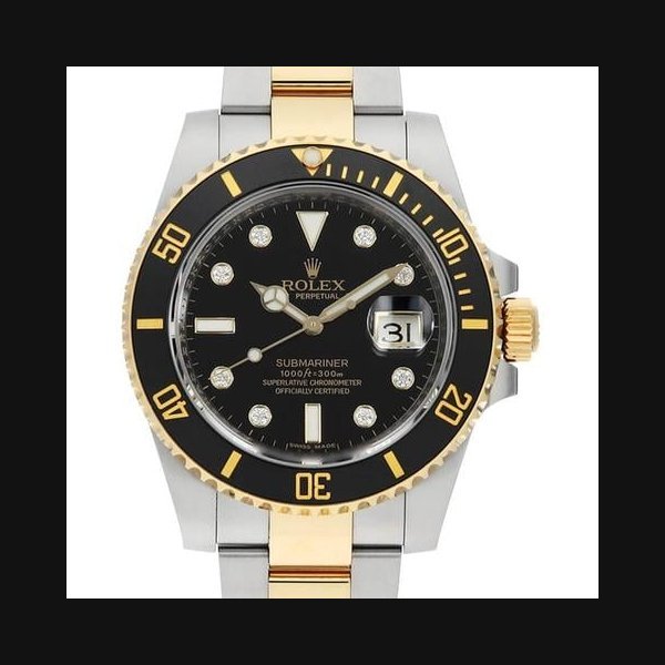 Rolex Rolex Submariner Date8P Diamond 116613GLN black Random Number USED mens