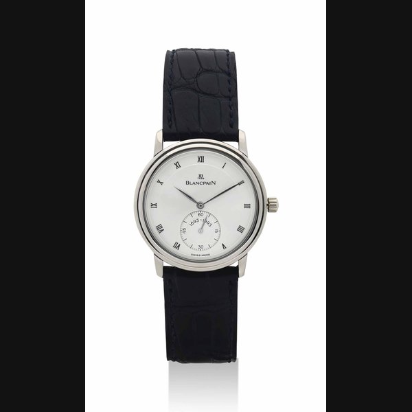 BLANCPAIN. A FINE 18K WHITE GOLD LIMITED EDITION WRISTWATCH, MADE TO CELEBRATE THE 300TH ANNIVERSARY OF THE BIRTH OF JEHAN-JACQUES BLANCPAIN SIGNED BLANCPAIN, VILLERET JUBILÉ EDITION, NO. 218/300, CIRCA 1993