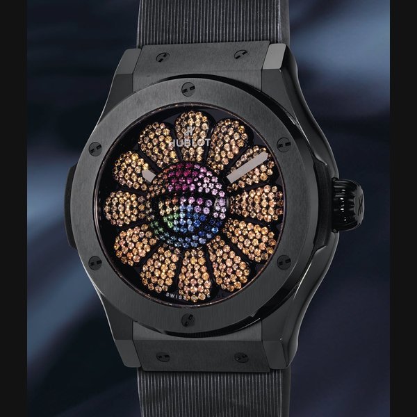 Hublot Hublot Ref. 507.CX.9012.RX.TAK23 Classic Fusion Takashi Murakami Black Ceramic Yellow & Orange Sapphires · 507.CX.9012.RX.TAK23