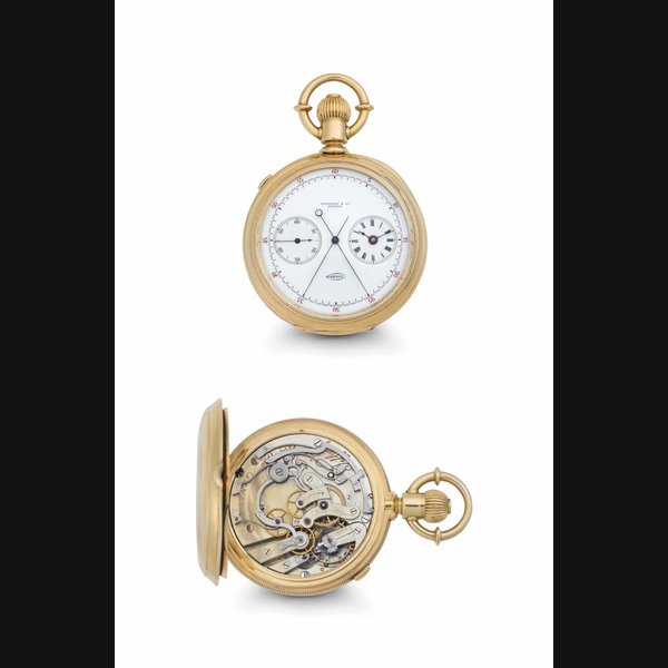 Patek Philippe Patek Philippe. A Fine and Rare 18k Gold Split-Seconds Openface Keyless Lever Watch With Unusual Dial PATEK PHILIPPE MADE FOR TIFFANY & CO., GENEVA, MOVEMENT AND CASE NO. 48'005, MANUFACTURED IN 1878, Price & Market Data