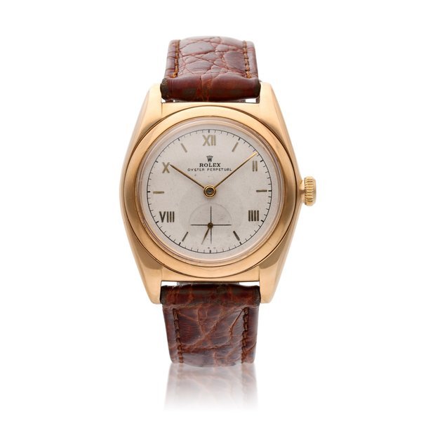 Rolex Reference 3130 Oyster Perpetual 'Bubbleback' | A yellow gold automatic wristwatch, Circa 1948 · 3130