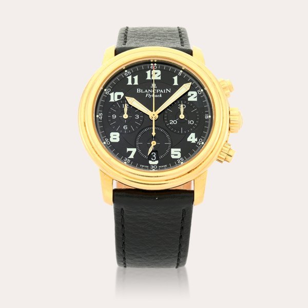 Blancpain Leman Flyback Chronograph | A yellow gold flyback chronograph wristwatch with date | Circa 1999