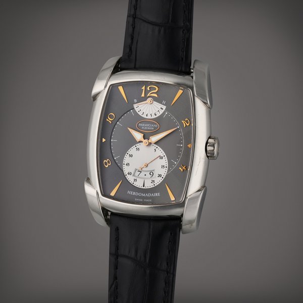 Parmigiani Fleurier Kalpa XL Hebdomadaire | A palladium wristwatch with date and power reserve indication, Circa 2010